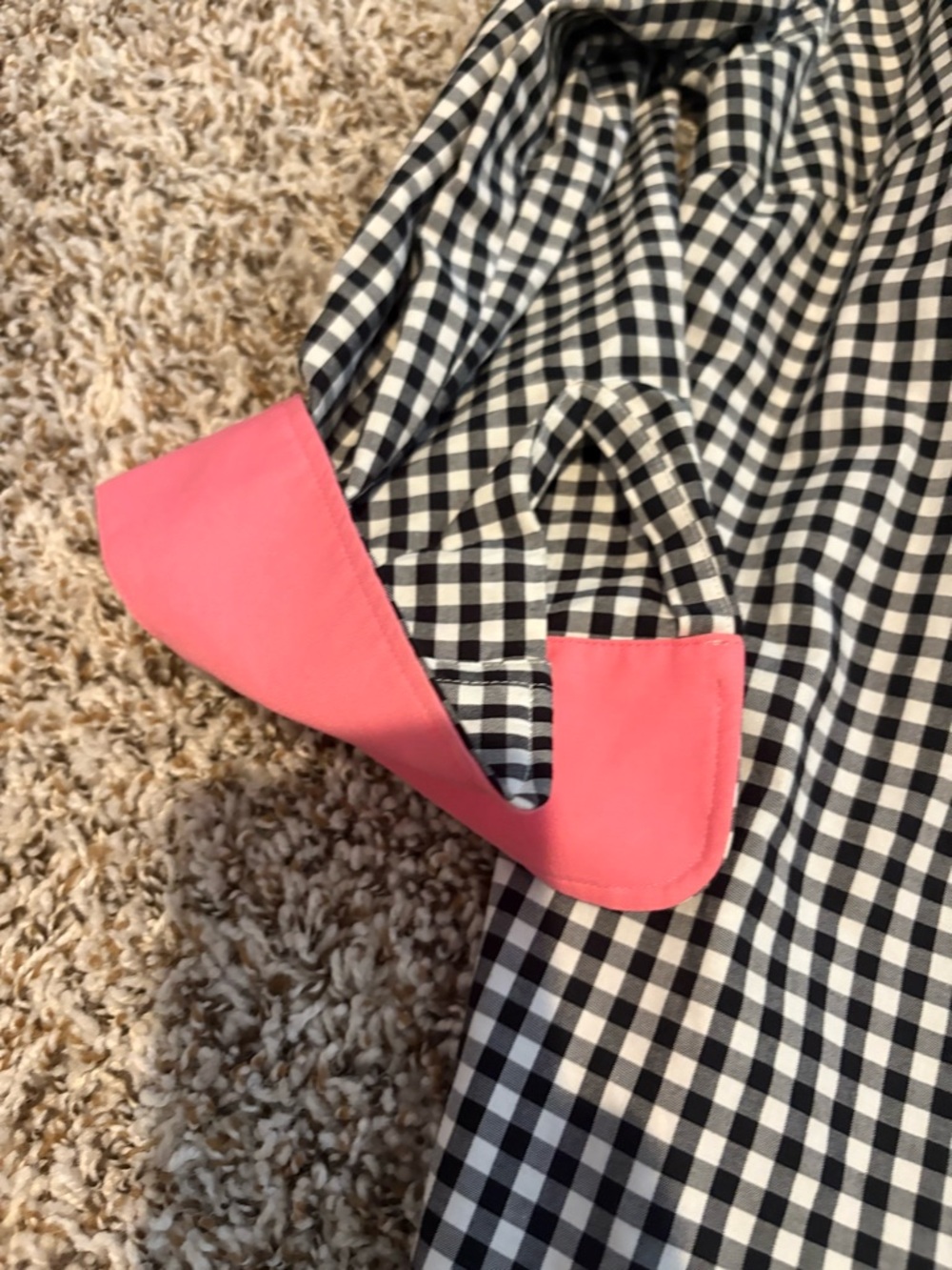 Ralph Lauren Black & White Gingham Shirt with Pink Trim women’s blouse 3x - Picture 6 of 8